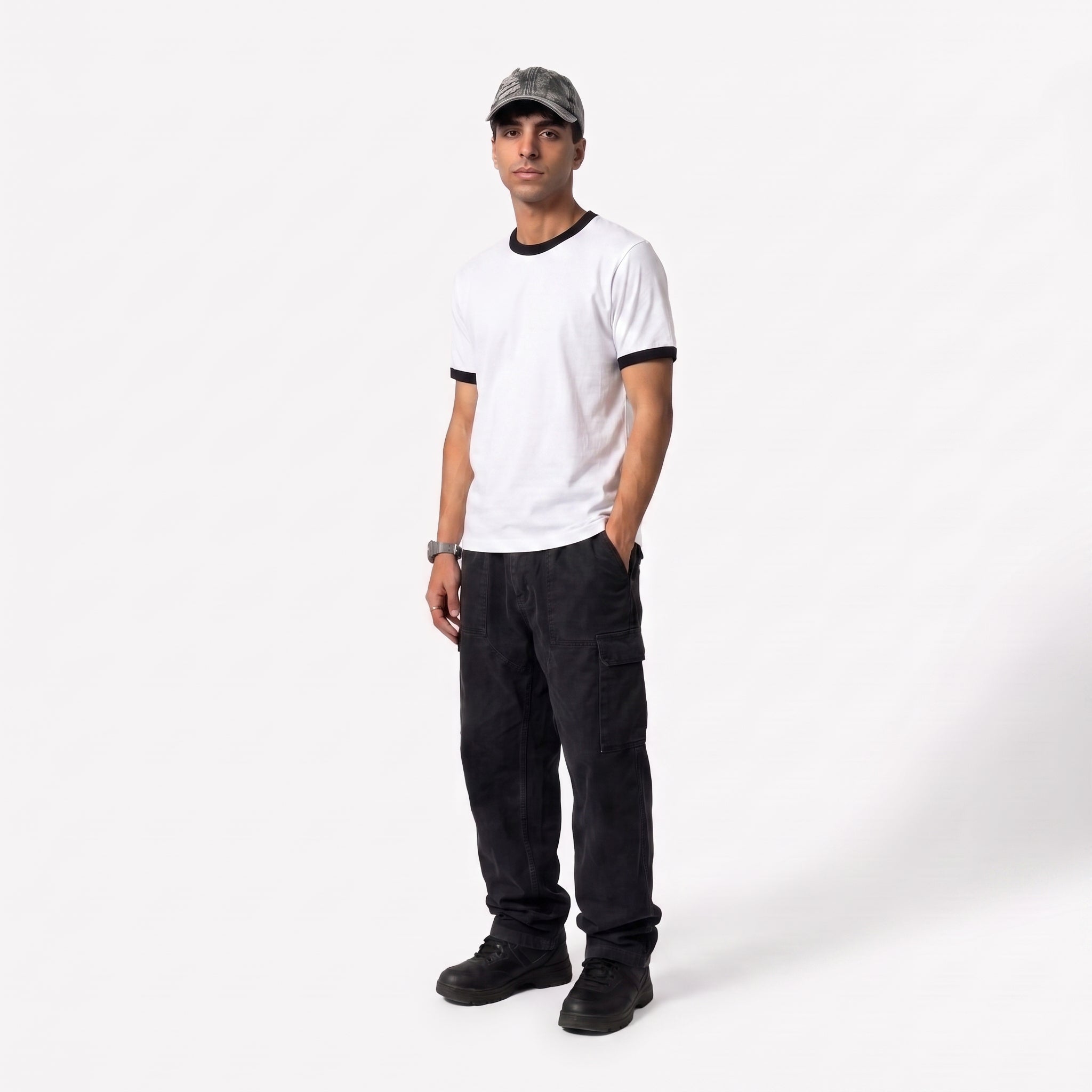Ringer T-shirt White