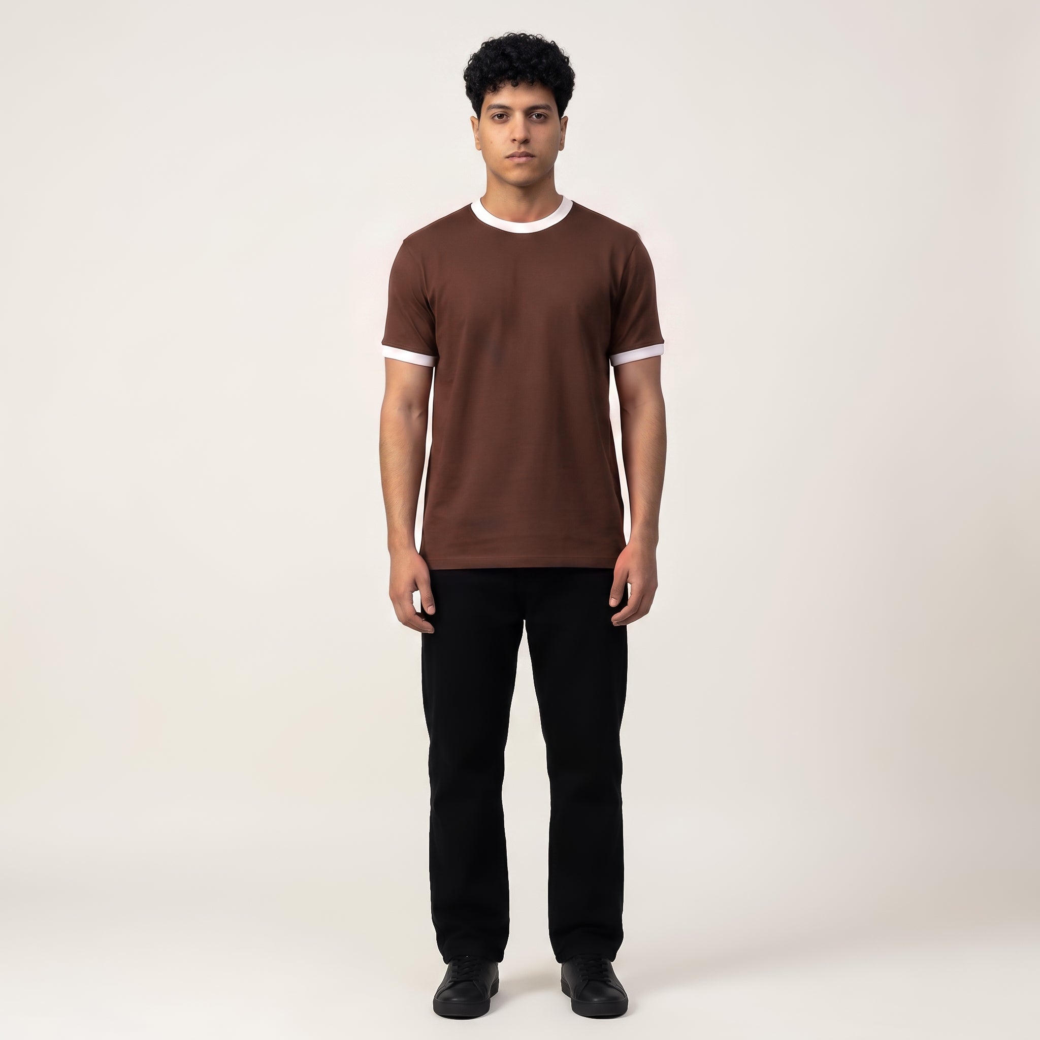Ringer T-shirt Brown