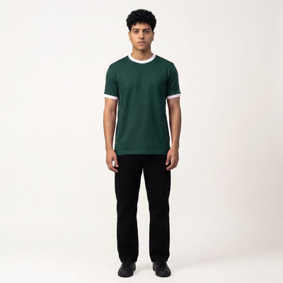 Ringer T-shirt Green